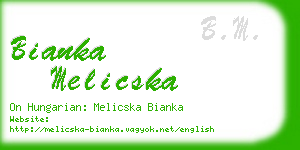 bianka melicska business card